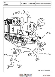thomas-ve-arkadaşları boyama sayfaları